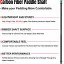 Kayak Paddle Premium Carbon Fiber Paddle with Reinforced PP + Fiberglass Blade, Floating Adjustable Kayaking Oars, 3 Piece, 220-240 cm/86-94 Inches, 240-260 cm/94-102 Inches