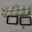 for Bissell CrossWave Pet Pro 2306A CrossWave 1785 Series Replacement Parts 2 Pack 2460 Multi-Surface Pet Pro Cleaner Brush Rolls Tangle-Free+2 Pack 1866 Vacuum Filters Part 1613568 1608684