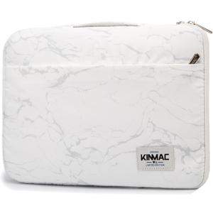 Kinmac 360 Heavy Duty Protective Laptop Computer Sleeve case Bag Cover with Handle for MacBook Air 15 inch,15 inch-15.6 inch HP Lenovo Dell ASUS Acer Laptop (White Marble)