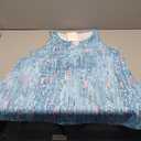 V-Neck Floral Printed Summer A-Line Elegant Dresses Womens Vintage Sleeveless Beach Sundress Ladies Casual Loose Boho Dress, Size Large 