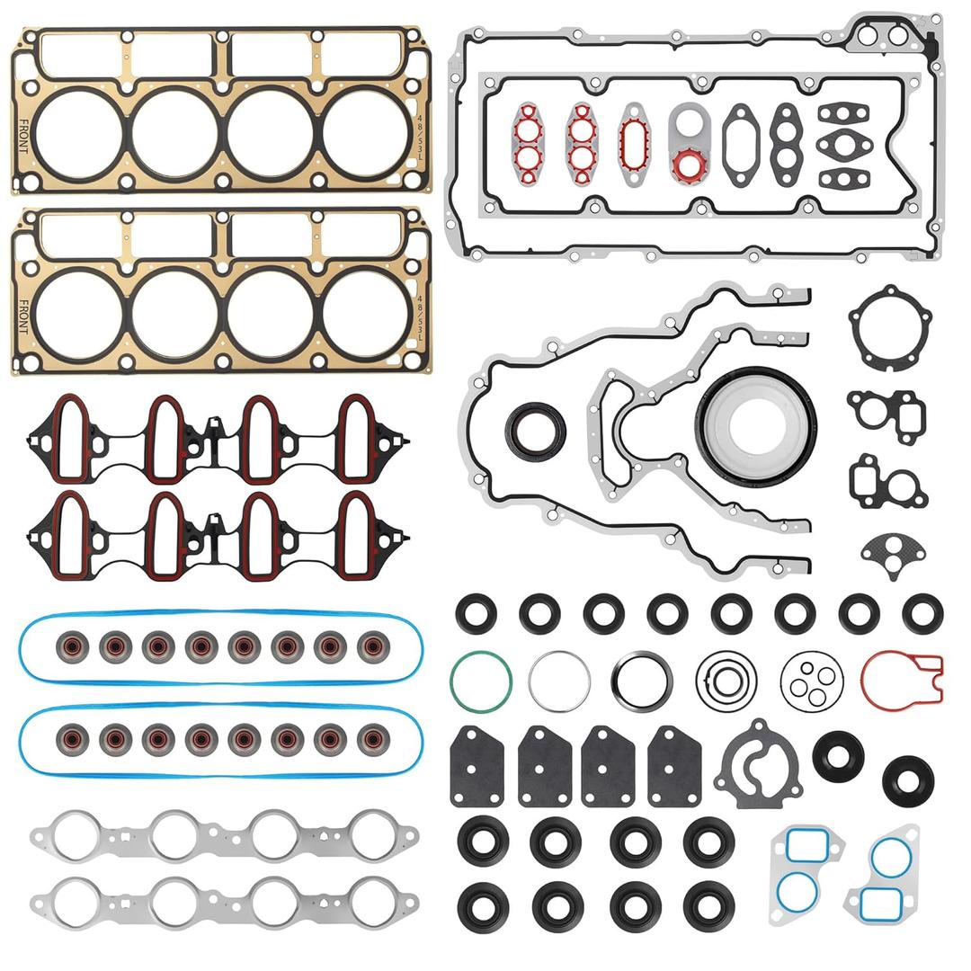 MLS Head Gasket Kit Compatible with 2002-2011 Chevy Silverado Tahoe Avalanche Express Suburban, GMC Sierra Savana Yukon Envoy, Buick Cadillac Isuzu 4.8L 5.3L V8. Replace CS9284 HS26191PT