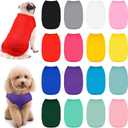 16 Pieces Small Dog Clothes Cute Blank Puppy Shirts Soft Dog Sweatshirts Breathable Outfit for Pet Cats Accessories, 16 Styles(XL)