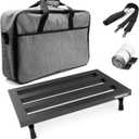 19.9”x12”Aluminum Alloy Guitar Pedal Board 1.7lb Super Light Large Effect Pedalboard with Carry Bag