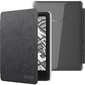 All-New, Clear back case for Kindle Paperwhite (2024 Release) and Kindle Colorsoft - Fabric