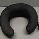 MLVOC Travel Pillow Memory Foam Neck Pillow, Adjustable Comfort Breathable Cover, Airplane Travel Set with 3D Sleep mask, Earplugs Box, for Airplane, Car, Office, Home (Full Black)