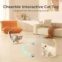 Cheerble Interactive Cat Toys for Indoor Cats, Automatic Cat Toy with LED Lights, Wicked Mouse Toys, Kitten Toys, Pet Toys, Smart Electric Cat Toy, USB Rechargeable, Auto On/Off (Blue)