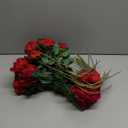 HyeFlora 50 PCS Red Roses Artificial Flowers, Fake Roses with Stems Realistic Silk Roses for DIY Wedding Bouquets Tables Centerpieces Arrangements Party Baby Shower Birthday Home Decor Gift for Her