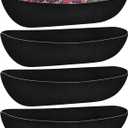 Riare 4 Pack 36 Inch Black Felt Window Box Liners- Fabric Trough Planter Basket Liners Replacement, Non-Woven Hanging Plant Liner for Wall Hanging Basket, Garden Fence Railing (Avoid Bird Nesting)