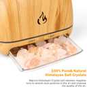 3-in-1 Ultrasonic Essential Oil Diffuser & Himalayan Salt Lamp Diffuser & 7 Colors Changing Oil Diffuser,100% Pure Himalayan Pink Salt Rock, Waterless Auto off-200ml (Wooden Grain)