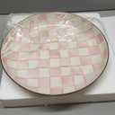 MACKENZIE-CHILDS Enamel Abundant Bowl, Pink-and-White Rosy Check, Large