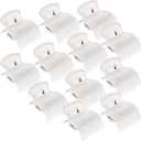 12 Pieces Hot Roller Hair Curler Claw Clips Replacement for Small, Medium, Large and Jumbo Rollers holding Women Girls Hair Section Styling (White)