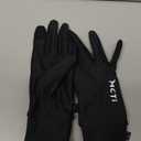 MCTi Lightweight Glove Liners for Men Women, Touch Screen Gloves with Conductive Microfiber, Palm Silicone, for Running Driving Hiking (Small, Black)