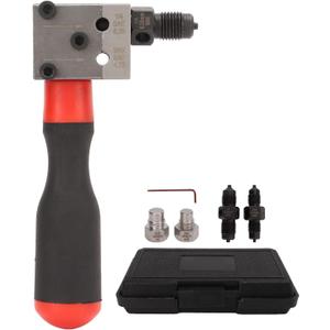 Flaring Tool Kit, 3/16in 1/4in Manual Tubing Flaring Tool Set, Universal Single Double Automotive Brake Line Tool Kit for Copper Pipe Flaring