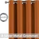 Yakamok Burnt Orange Curtains 84 Inches Length Blackout Curtain for Bedroom-Hallowmas Decor Orange Room Darkening Thermal Insulated Grommet Drapes for Living Room, 52W x 84L, 2 Panels