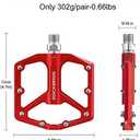 ROCKBROS Mountain Bike Pedals MTB Pedals Bicycle Flat Pedals Aluminum 9/16" Sealed Bearing Lightweight Platform for Road Mountain BMX MTB Bike