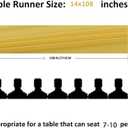 6Pack 9ft Chiffon Table Runner 14x108 Inch Sheer Romantic Table Runner for Wedding Birthday Party Bridal Shower Outdoor Decoration -Yellow
