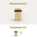 Mega Handles Floor Door Stopper, Quickly Installed Wall Protector, Wall Protectors from Door Knobs, Floor Door Stop with Mounting Hardware Included - Satin Brass - 2 Inch (1 Pack)