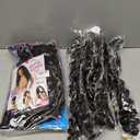 8 Packs Curly Crochet Hair GoGo Curl Crochet hair for Women Natural Black Deep Wave Braiding hair,Synthetic Bohemian Crochet Braid Water Wave Crochet hair Extensions(18inch, 1B)