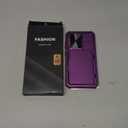 ATATOO for Samsung Galaxy S24 Wallet Case, Built-in Card Holder(Store 4-5 Cards) & Slide Camera Cover, Case for Galaxy S24 6.2", Dark Purple