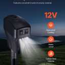 VEVOR Electric Trailer Jack, 5000 lbs, Heavy Duty RV Electric Power Tongue Jack with 2 Way Connector, Manual Crank Handle & Weatherproof Jack Cover, 10"-28.3" Lift, for RVs, Trailers & Campers, Black