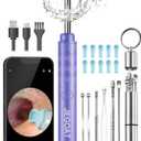 Ear Wax Removal Tool Camera, Ear Cleaner with Camera, Ear Cleaning Kit 1296P HD Ear Scope, 6 LED Lights and 12 Ear Picks, Earwax Removal with Otoscope to Earify Earwax for iOS and Android (Lavender)