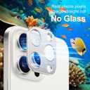 iPhone 15 Pro Max Lens Protector [2 Pack] Premium Metal Alloy No Glass Camera Cover for iPhone 15 Pro/15 Pro Max, Scratch Resistant Impact Protection Case Friendly Easy Install, Silver