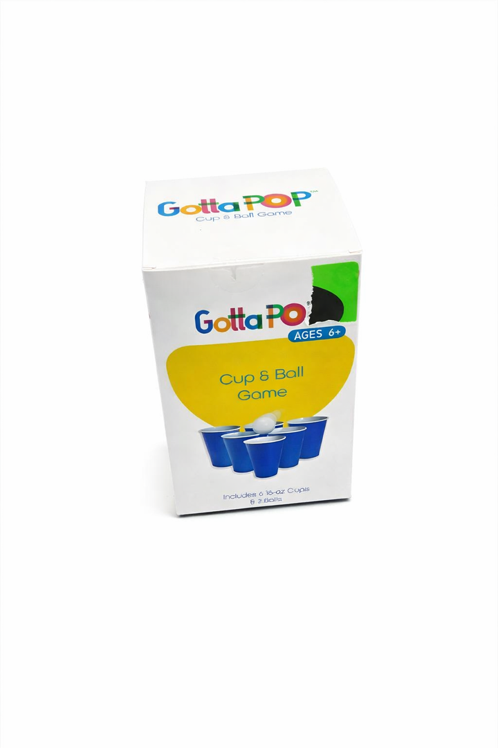 Gotta Pop Cup and Ball Game, Ages 6+, Includes 6–16 oz Cups