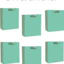 qiqee 24pcs Bean Green Gift Bags with Tissue Paper for Wedding, Birthday, Party Supplies-7.9"x4.3"x9.6" Medium Size Cardboard Gift Bags24pcs Bags + Tissue Paper