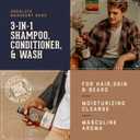 18.21 Man Made 3-in-1 Body Wash, Shampoo, & Conditioner for Men, All Hair & Skin Types, Strengthens and Moisturizes in a Manly Aroma 18oz