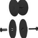 Door Hole Cover Plate,2-5/8" Diameter Round Deadbolt Cover Plate,Matte Black Door Knob Hole Cover Plate Door Hole Filler Plate for Home Security-2 Pack