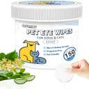 150Pcs Eyes Wipes for Dogs - Tear Stain Remover for Dogs - Dog Eye Cleaner, Eye Debris, Discharge, Mucus Secretions - Eye Wipes for Dogs & cat Eye Wipes - 3.2 inches