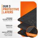 Under Grill Mats for Outdoor Grill (76 x 52 inch) Double-Sided Mat for Under Fire Pit Mat the Perfect Grill Matt for Outdoor Grill Deck Protector and BBQ Matt for Under Grill Mat for Deck