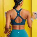 RUNNING GIRL Adjustable Straps High Impact Sports Bra for Women,High Support Workout Sports Bras with Sewn in Pads (L)