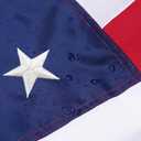 ROTERDON American Flags for Outside 4x6 ft, Embroidered Heavy Duty USA Flags for Outdoor High Wind, All Weather US Flag with 2 Brass Grommets and Sewn Stripes