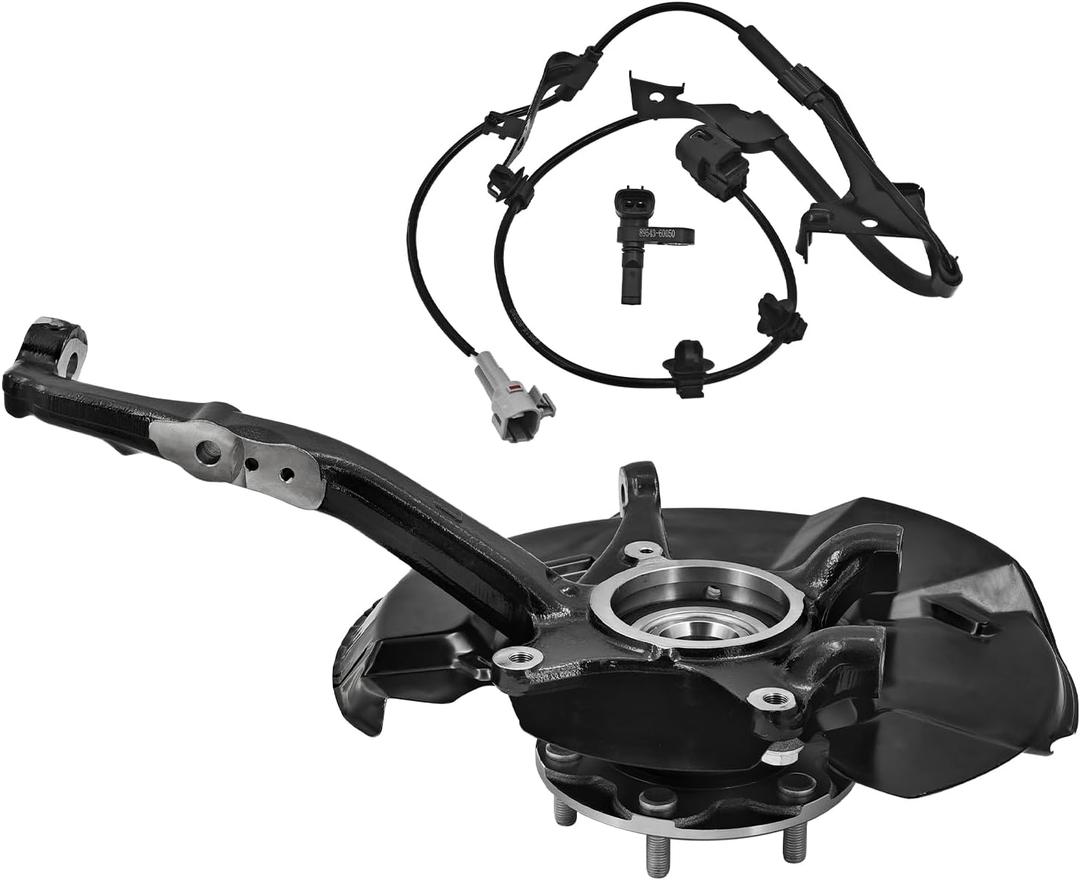698-149 Front Left Steering Knuckle Assembly Compatible with Toyota Tacoma 4WD 2005-2023, Driver Side Spindle Knuckle w/Wheel Bearing Hub and ABS Sensor, 698149 43212-04050 4321204050