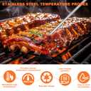BBQ Grill Replacement Parts for Camp Chef Meat Probes, 2-Pack Temperature Probe for Camp Chef Pellet Smoker Grills, with 2 Stainless Steel Clips Accessories