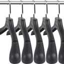 DEDU Suit Hangers for Men 100 Pack, Extra Wide Suit Hanger Non Slip Width 17.7", Thick Plastic Coat Hangers Black with Metal Hook, 17.3" x 9.4" x 2"