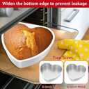 2Pcs Heart Shaped Cake Pan Set 8 & 6 Inch Aluminum Alloy Heart Cake Pan with Removable Bottom Cake Baking Pans for Brownies Cakes Cheesecake