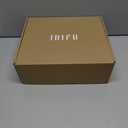 IDIFU IN3 Ankle Boots for Women Square Toe Short Heeled Booties GoGo Chunky Block Heel Dress Boots Comfortable Fashion Cute Fall Booties (8.5, Black Pu)