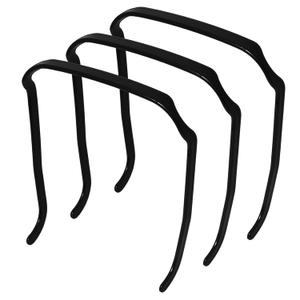 3PCS Square Invisible Hairbands, Plastic Headbands for Women with Curly & Thick Hair, Seamless No-Slip Grip for Comfort, Black Normal Size Styling & Fixing Tool (3 Pcs Black)