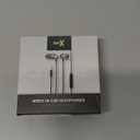 in Ear Wired Earbuds, Wired Headphones with Microphone, 3.5mm Corded Earphones with in Line Volume Controller, Black