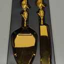 Wedding Cake Knife and Server Set, Gold Cake Cutting Set for Wedding, Vintage Rose Wedding Cake Cutting Set for Birthday, Party, Anniversary, Cake, Pie, Pizza