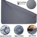 Stove Top Covers for Electric Stove, Thickened Premium Silicone Stove Mat for Glass Top Stove, 28 x 20 Glass Stove Top Cover Protector, Oven Range Top Cover, XL Dish Drying Mat (Grey)