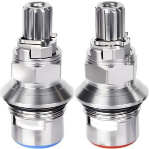 2 Pack Ceramic Disc Cartridge Replacement for Pfister 910-9000 - Fits 2-Handle Kitchen & Bathroom Faucets Hot & Cold Ceramic Valve, 12-Point Broach