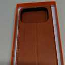 SHIELDON Genuine Leather Wallet Case for iPhone 17 Pro 6.3" 2025 | Flip Cover | Magnetic Closure | RFID Blocking Credit Card Holder | Kickstand | Shockproof Phone Cover | Retro Brown