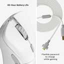 Glorious Gaming Model D 2 PRO 4K/8K White Wireless Gaming Mouse - 2.4GHz, 1ms delay, 4K/8K Polling, 100M clicks, 62g Superlight, Long Battery, 26K DPI BAMF 2.0 Sensor, Ergonomic, 6 Buttons