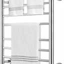 Towel Warmer Rack, 10 Bars Wall Mounting Towel Warmers for Bathroom, Aluminum Heated Towel Rack Towel Heater Plug-in Heated Towel Rack Silver 20.90in
