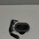 Shkalacar Digital Thermometer and Clock - LED Lighted Auto Dual Temperature Gauge Voltmeter Voltage Tester for Car Dashboard, DC 12V (Green)