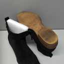 Women's Ankle Boots Mid-height Heels Chelsea Zipper Dressy Booties, 9.5,Black Suede