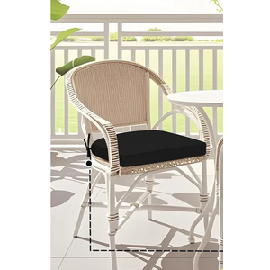 Chair Cushion for Dining Chairs with Ties and Removable Cover, Dining Kitchen Chair Pads with Non-Slip Bottom, High-Resilience Indoor Seat Cushions, 16'' x 16'' x 2''